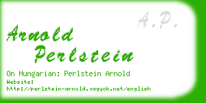 arnold perlstein business card